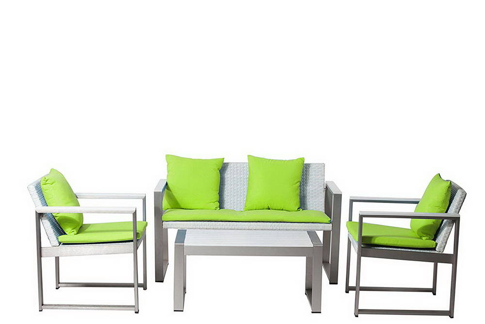 Outdoor Furniture Used For Sale - Set Sofa Lounge Aluminium Lengkung Desain