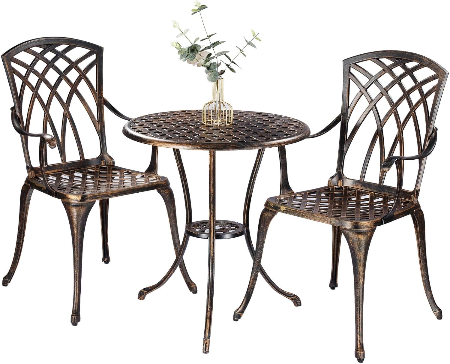 Outdoor Furniture Aluminium - Set bistro luar ruangan 3 bagian