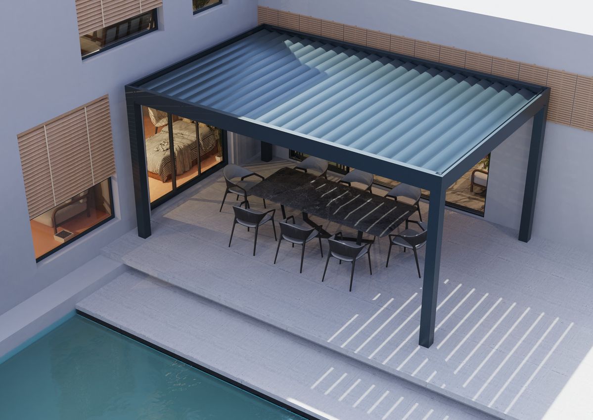 Outdoor Furniture Aluminium - Paviliun Aluminium Alloy Persegi Panjang Terjangkau