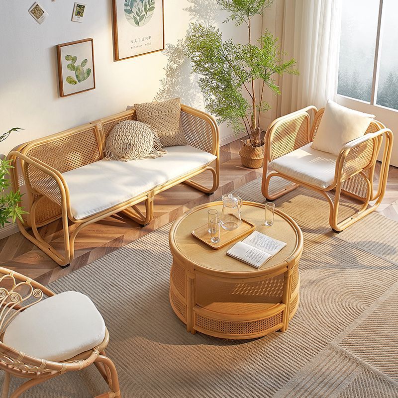 Outdoor Furniture Japanese Style - Kombinasi Sofa Rotan Jepang Gaya Homestay