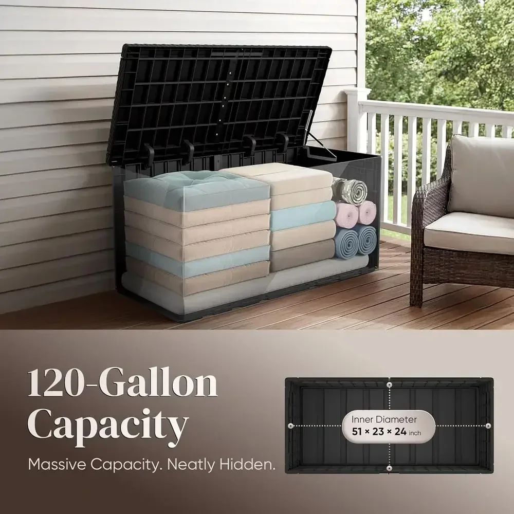 Kotak Penyimpanan Dek Besar 12 - Garden Storage Box ulasan dan harga