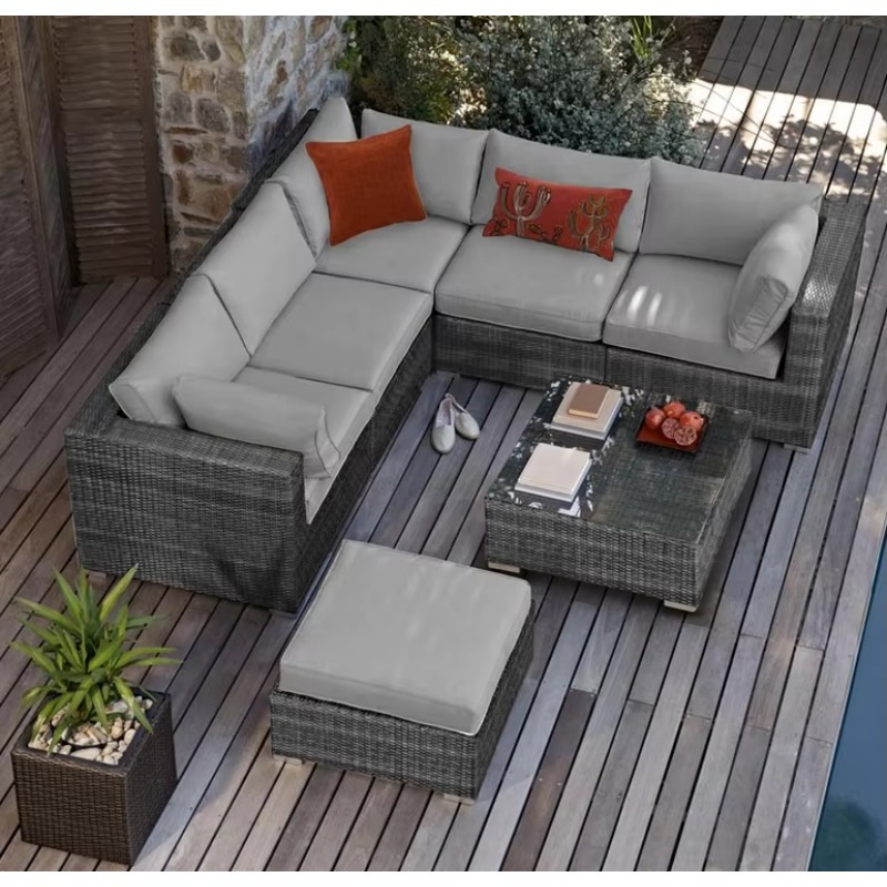 Set Sofa Taman Kecil 6 Dudukan - Outdoor Furniture Small ulasan dan harga