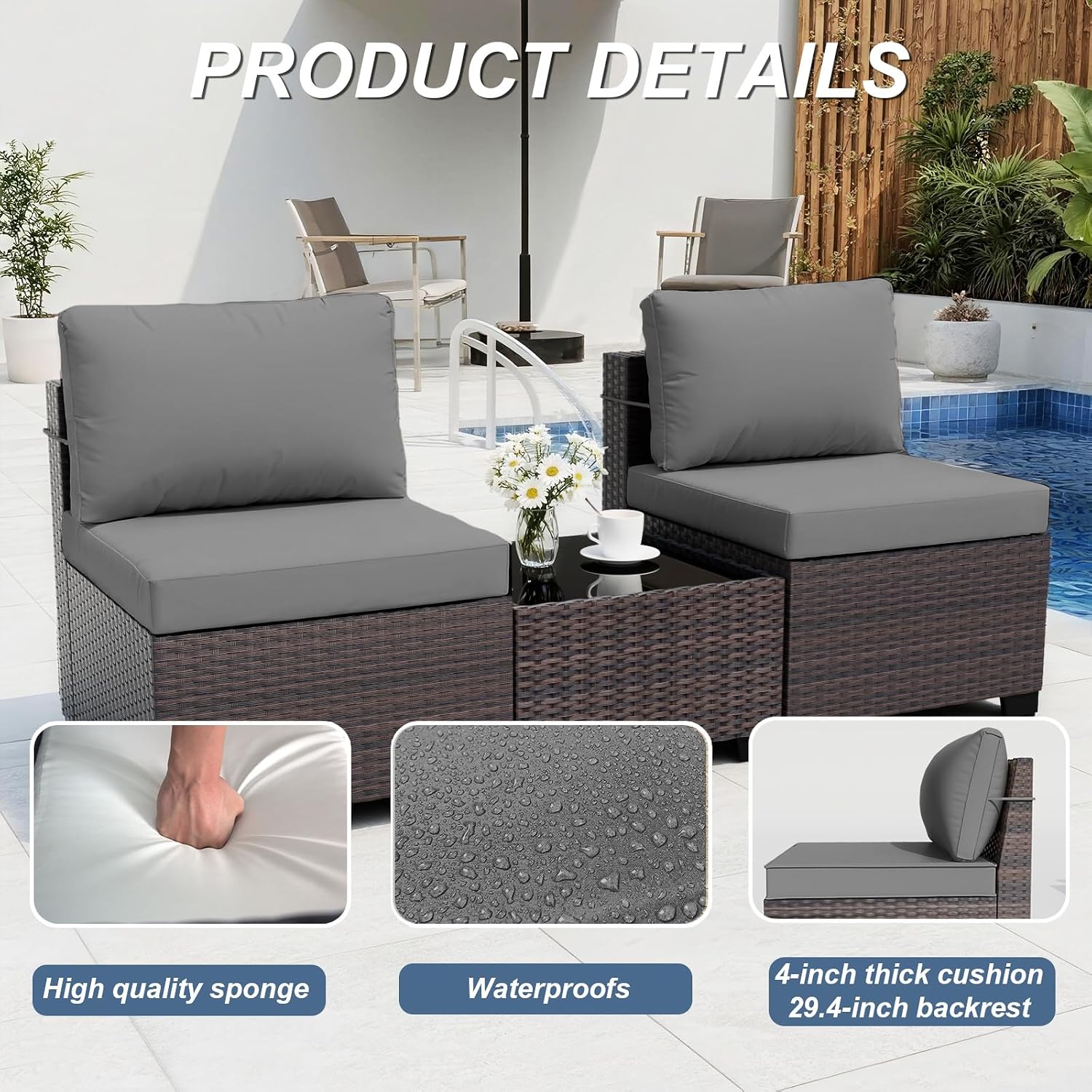 Set Sofa Luar Ruangan 10 Bagia - Outdoor Furniture With Fire Pit Table ulasan dan harga
