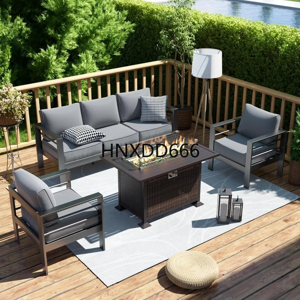 Set Furnitur Teras dengan Meja - Outdoor Furniture With Fire Pit Table ulasan dan harga