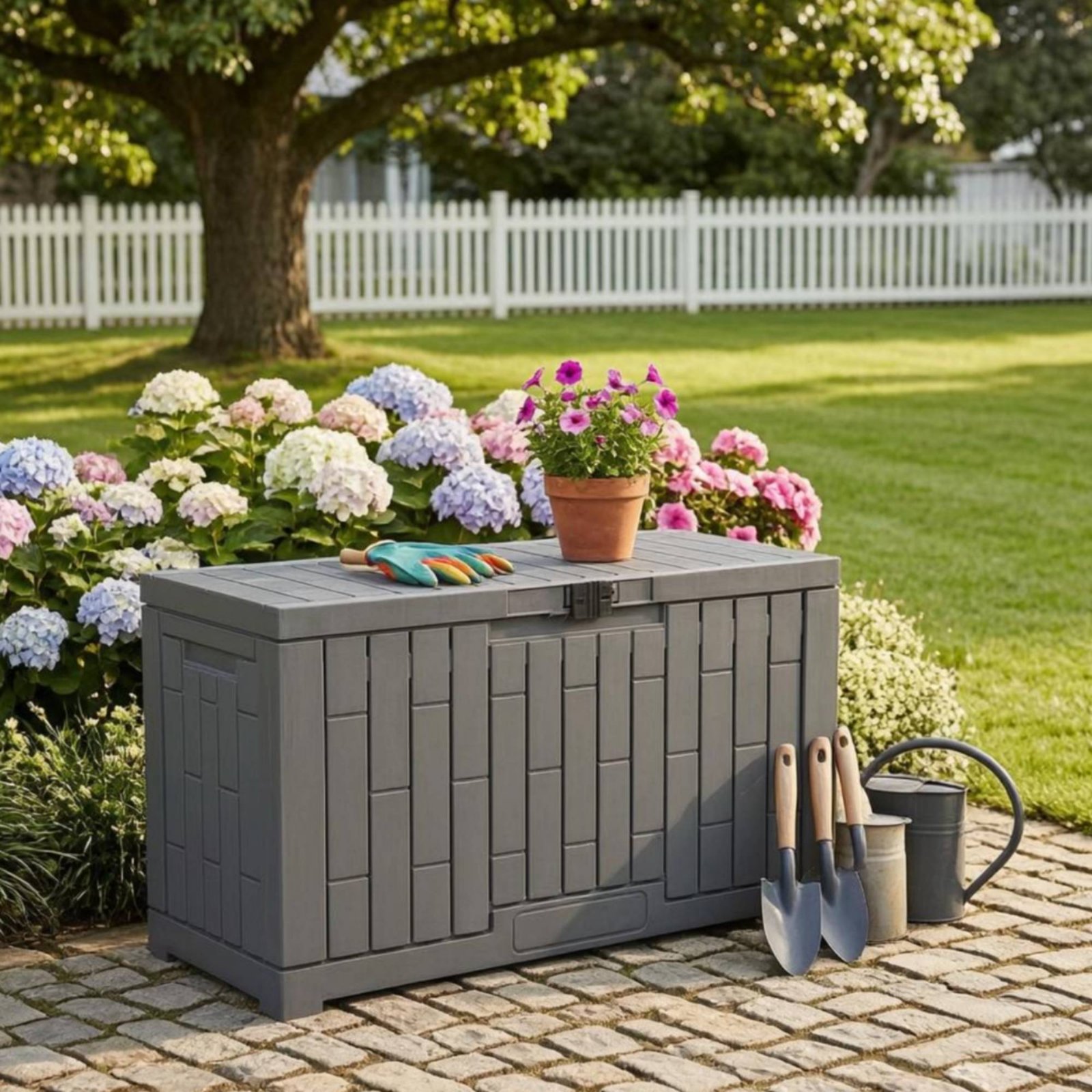 Kotak Penyimpanan Resin Perseg - Garden Storage Box ulasan dan harga