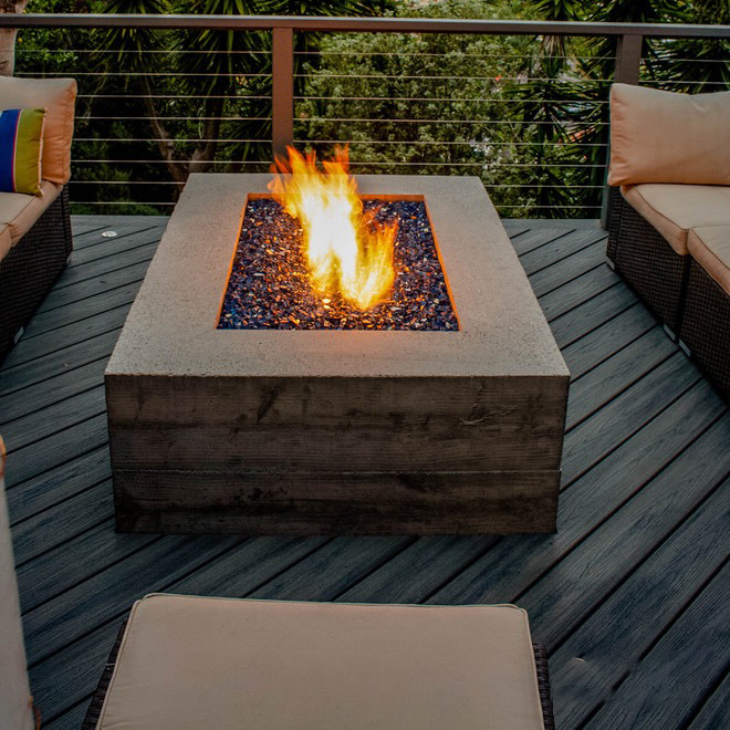 Set Perabot Luar Ruangan Moder - Outdoor Furniture With Fire Pit Table ulasan dan harga