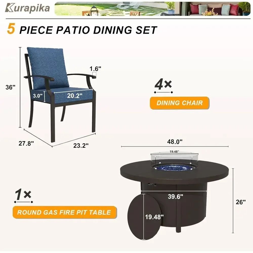 Set Furnitur Teras Luar Ruanga - Outdoor Furniture With Fire Pit Table ulasan dan harga