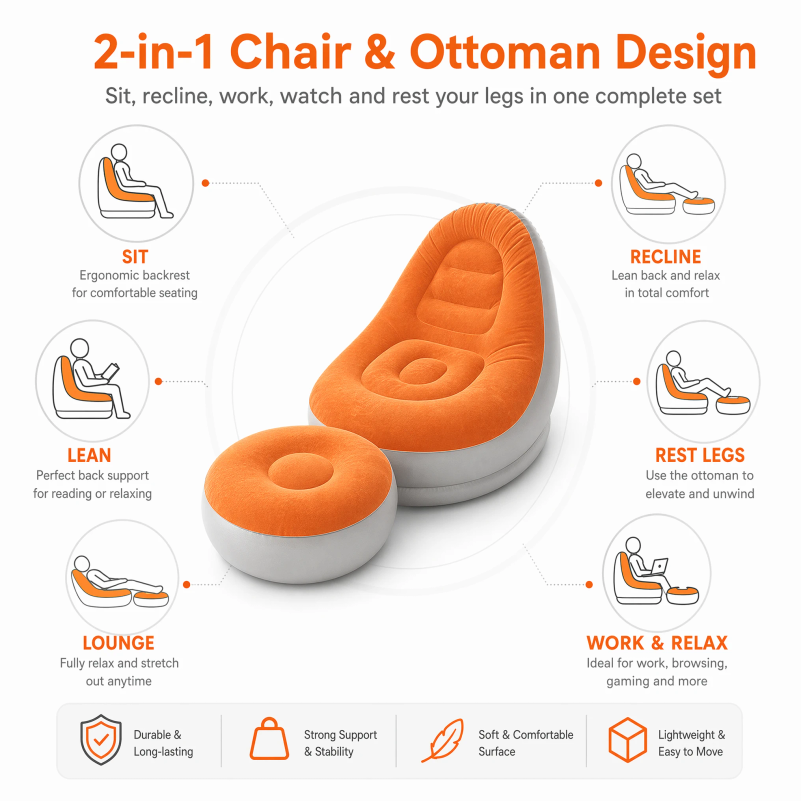 Set Sofa Santai Tiup dengan Sa - Outdoor Furniture Sale ulasan dan harga