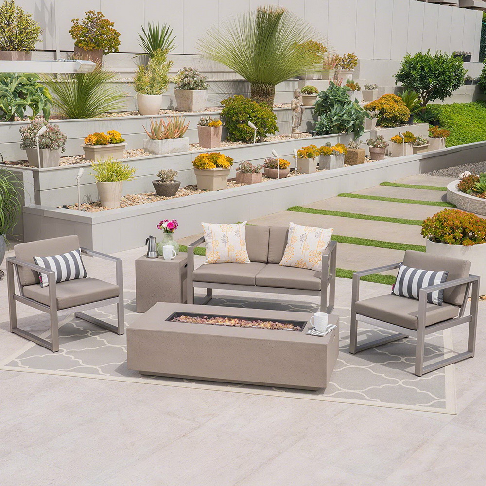 Set Sofa Lounge Aluminium Leng - Outdoor Furniture Used For Sale ulasan dan harga