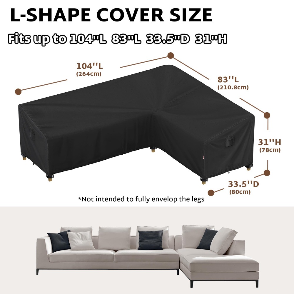 Sarung Sofa Bentuk L 600D Heav - Outdoor Furniture Cover Xl ulasan dan harga