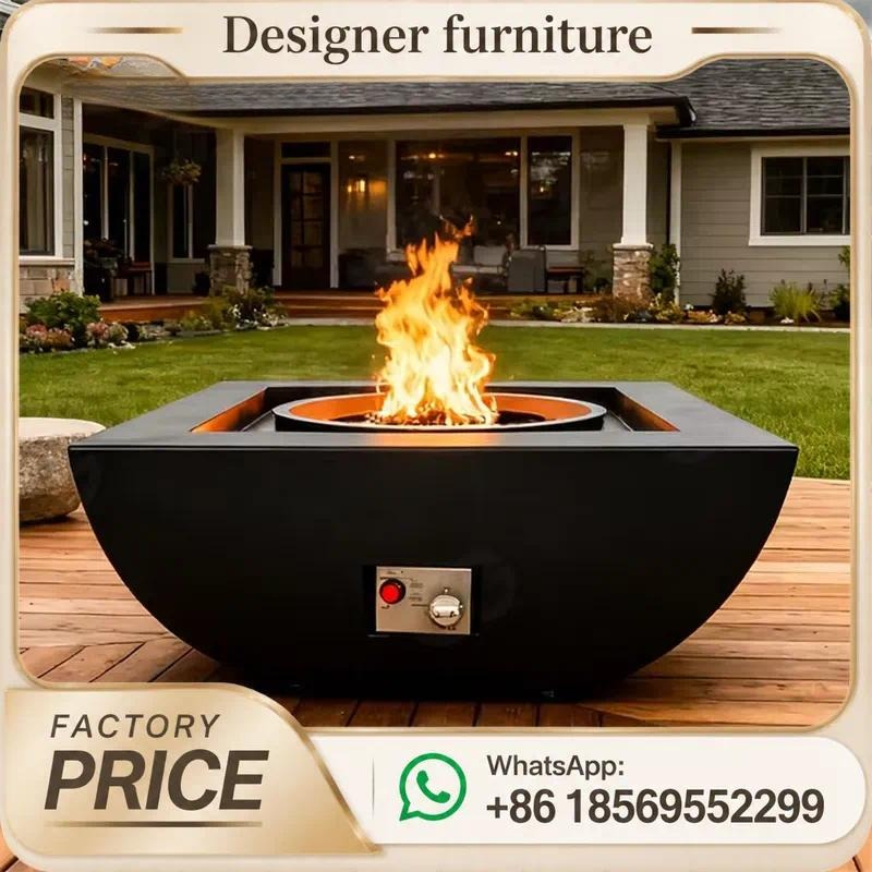 Meja Api Gas Luar Ruangan Kust - Outdoor Furniture With Fire Pit Table ulasan dan harga
