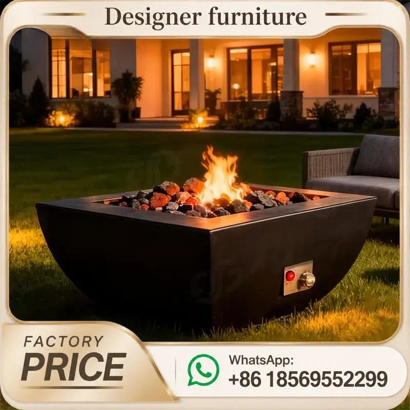 Meja Api Gas Luar Ruangan Kust - Outdoor Furniture With Fire Pit Table ulasan dan harga