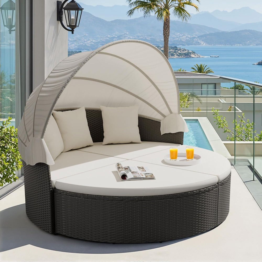 Sofa Daybed Bulat untuk Teras  - Outdoor Furniture In Sale ulasan dan harga