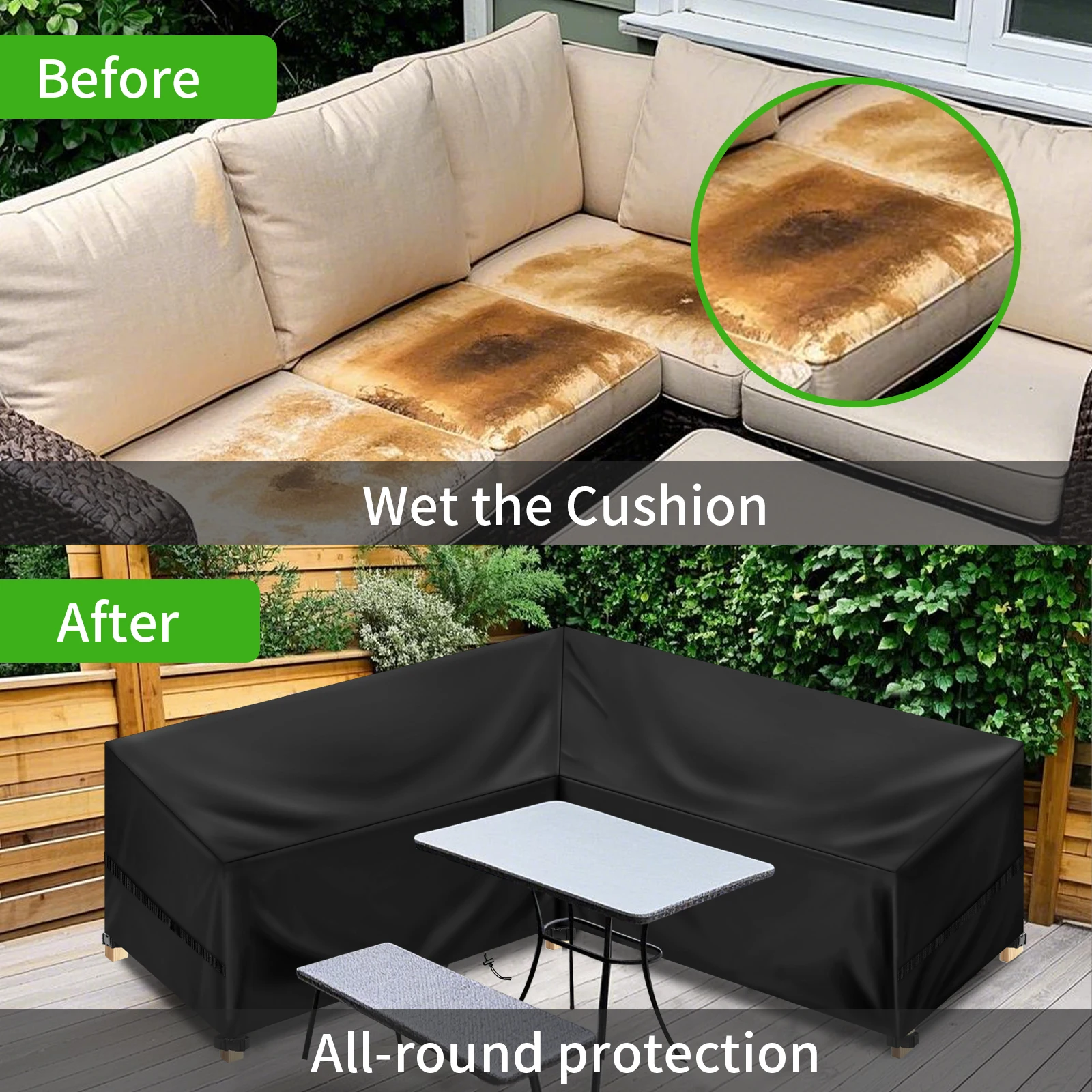 Penutup Sofa Taman Bentuk L 21 - Outdoor Furniture Cover Xl ulasan dan harga