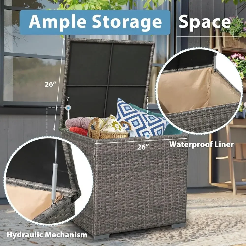 Set Furnitur Teras 8 Bagian de - Outdoor Furniture With Fire Pit Table ulasan dan harga