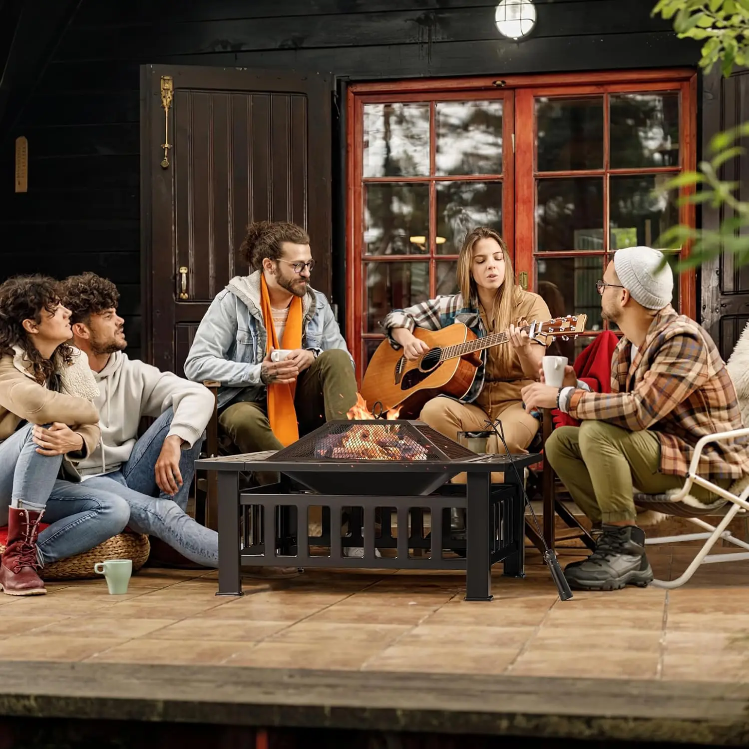 Tungku Api Luar Ruangan, Meja  - Outdoor Furniture With Fire Pit Table ulasan dan harga