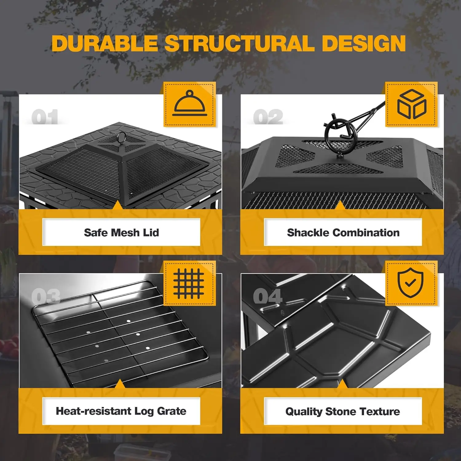 Tungku Api Luar Ruangan, Meja  - Outdoor Furniture With Fire Pit Table ulasan dan harga