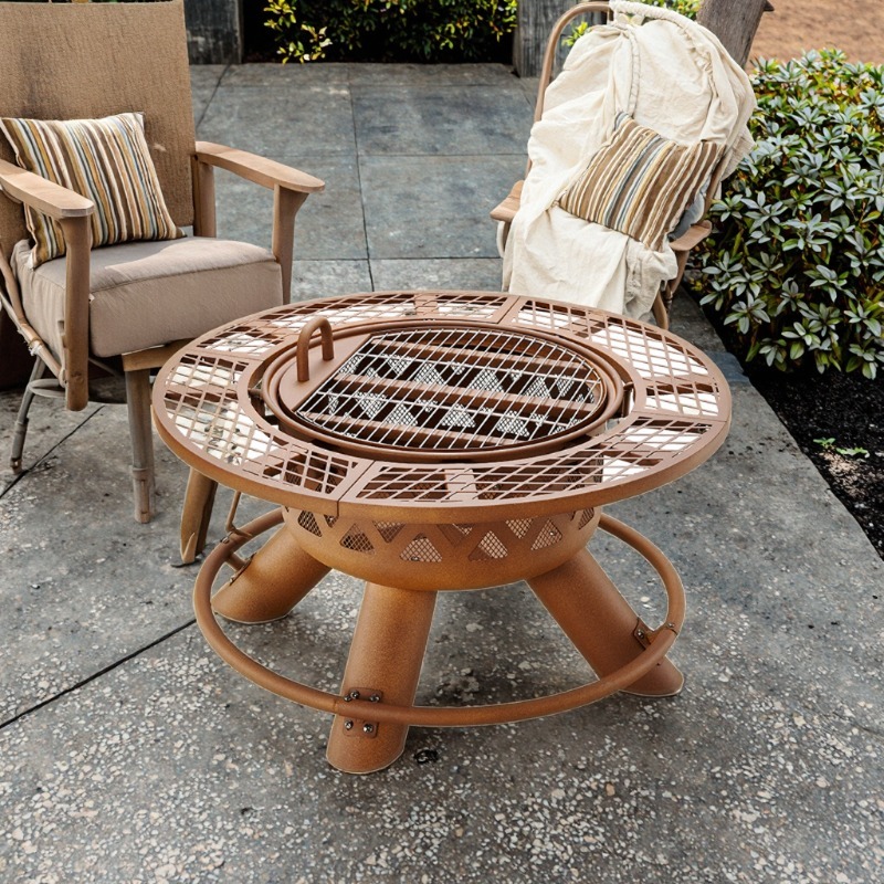 Set Pemanggang Barbekyu & Pera - Outdoor Furniture With Fire Pit Table ulasan dan harga