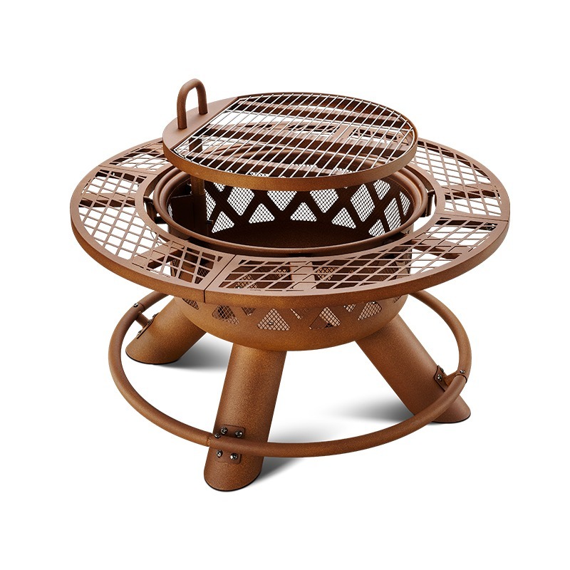 Set Pemanggang Barbekyu & Pera - Outdoor Furniture With Fire Pit Table ulasan dan harga