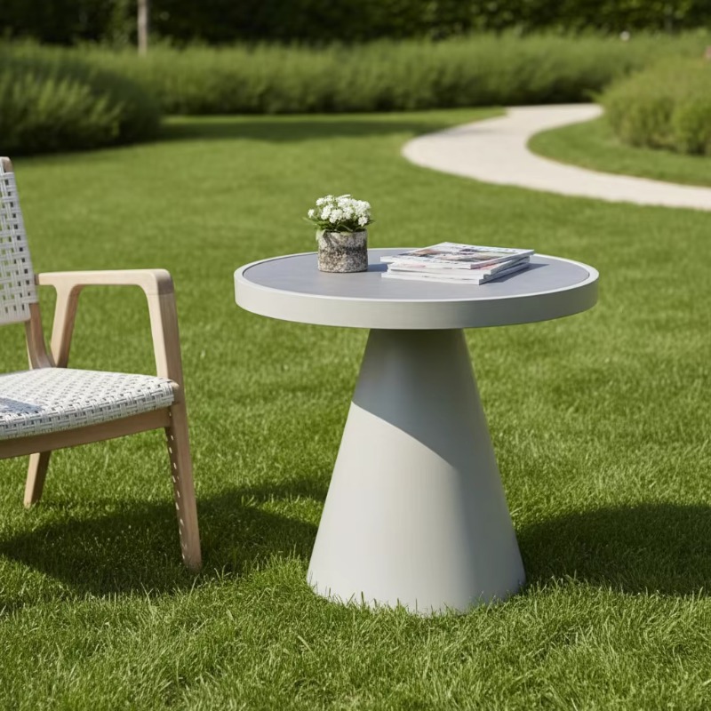 Meja Kopi Bundar Nordik Modern - Outdoor Furniture Japanese Style ulasan dan harga